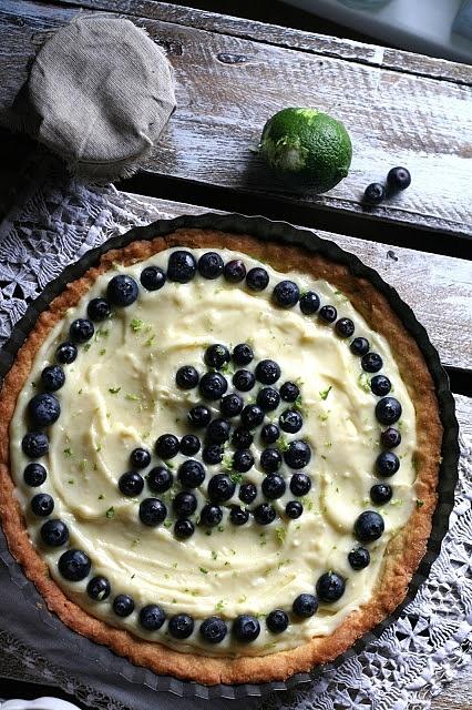 Tarta z borówkami i musem czekoladowym z limonką