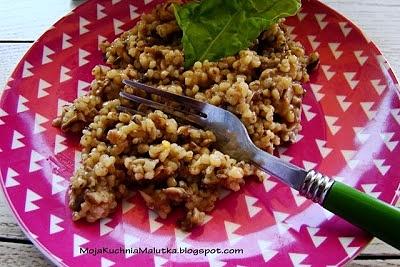 Kaszowe risotto z leśnych grzybów