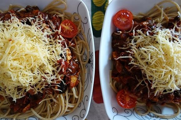 Spaghetti all'Amatriciana danie z kuchni włoskiej