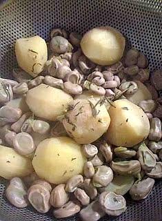 Puree z bobu i ziemniaków