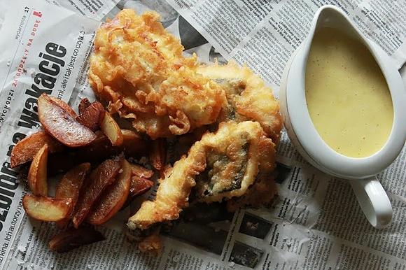 Dorsz w tempurze z sosem aioli