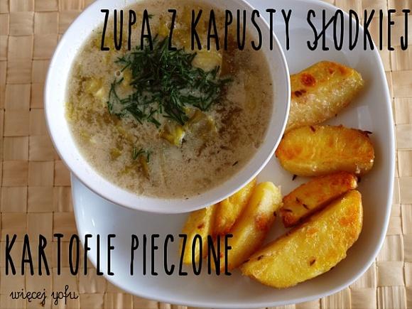 Zupa z kapusty słodkiej i pieczonych ziemniaków