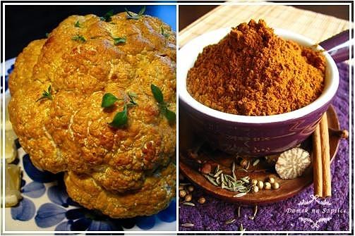 Pieczony kalafior w marynacie tandoori