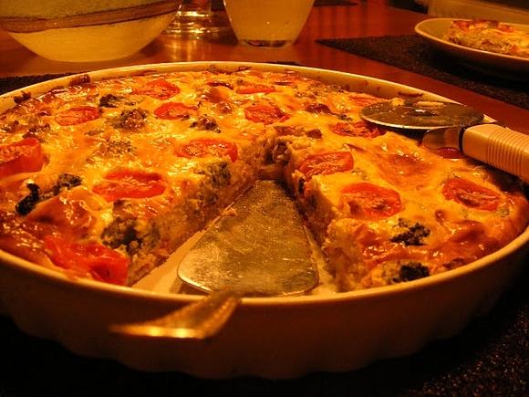 Quiche brokułowy z ziołami