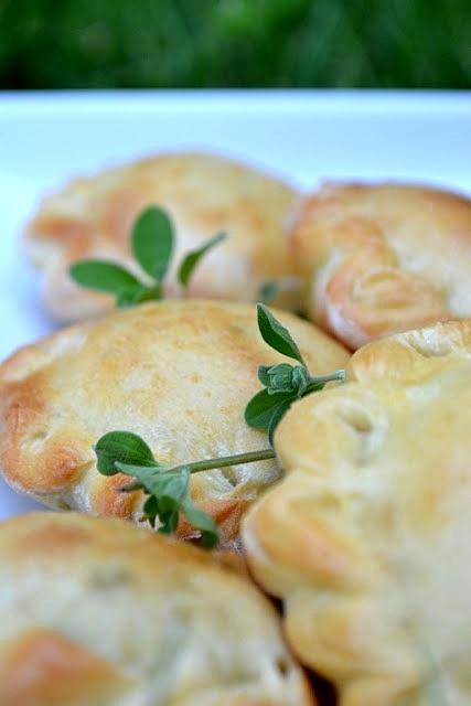 Pieczone pierogi z kurkami