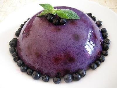 Pudding z jagodami