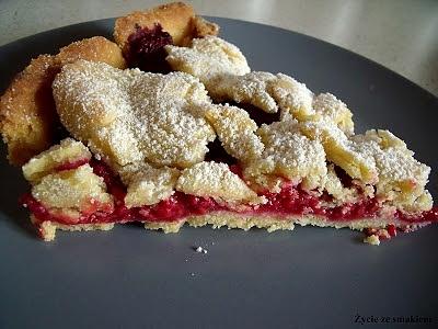 American pie z malinami i kruche ciasto