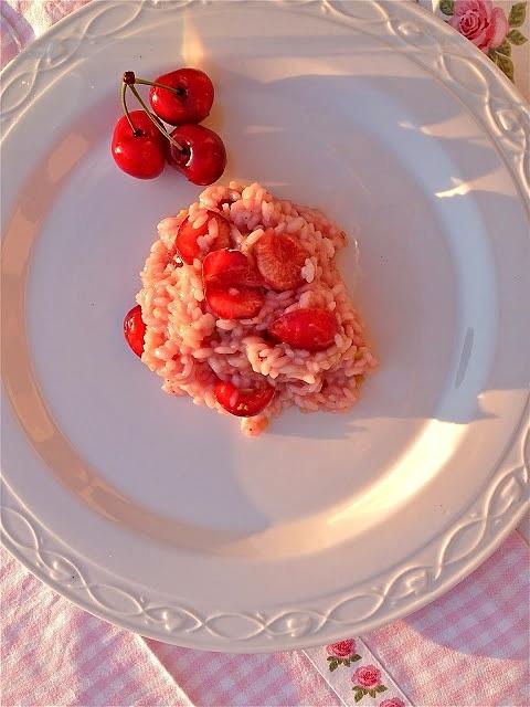 Risotto z czereśniami