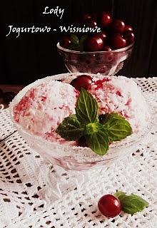 Lody jogurtowo wiśniowe