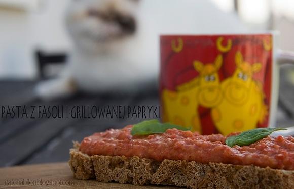 Pasta z fasoli i grillowanej papryki