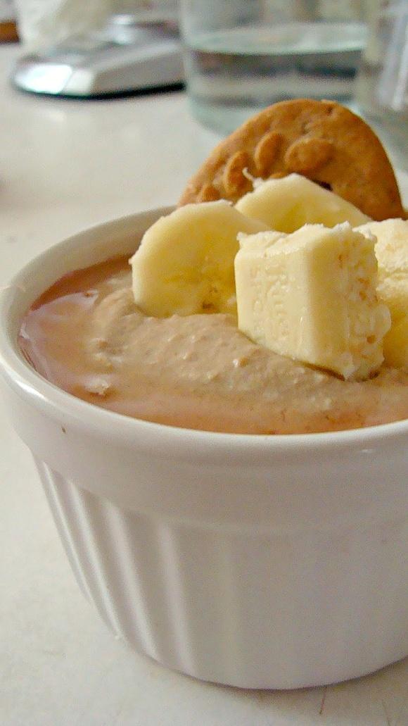 Pudding z tofu i bananami