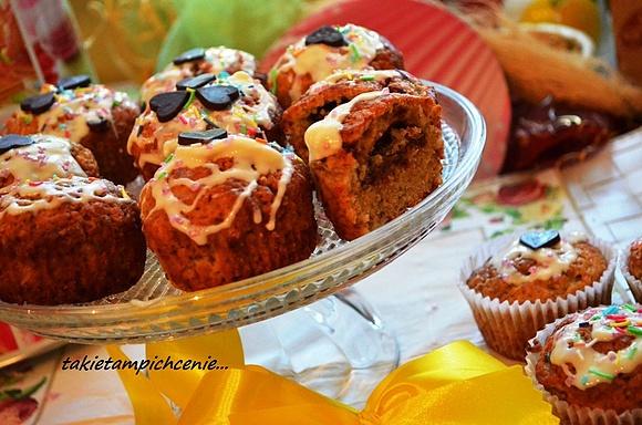 Muffiny bananowe z czekoladą i wanilią
