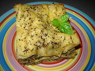 Lasagne z oregano i pieczarkami