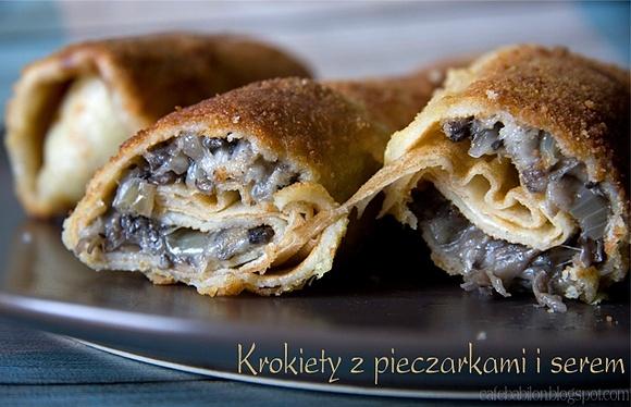 Krokiety z pieczarkami i serem