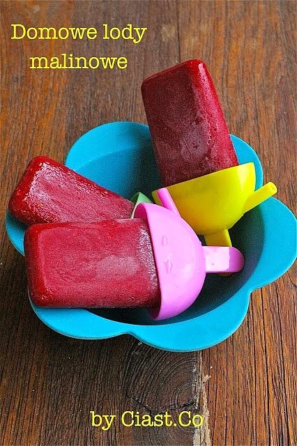 Domowe lody malinowe