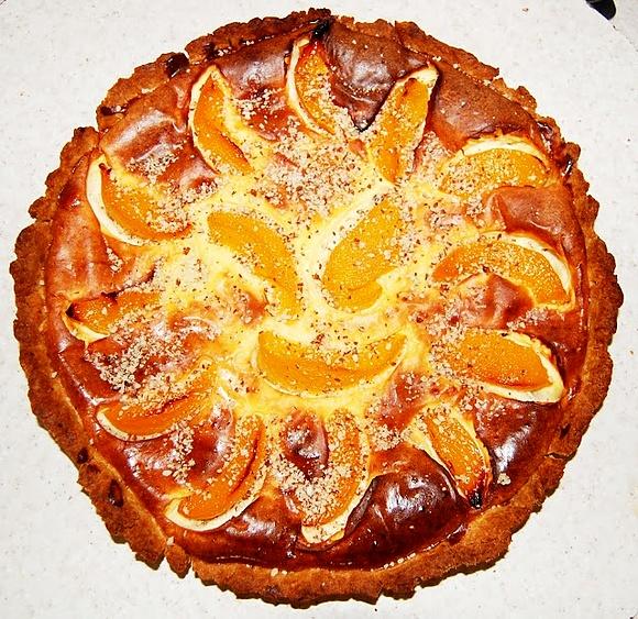Tarta z serem i brzoskwiniami