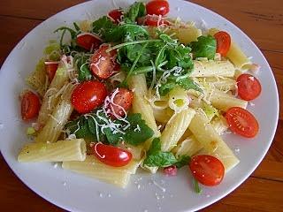 Rigatoni z porem i pancettą