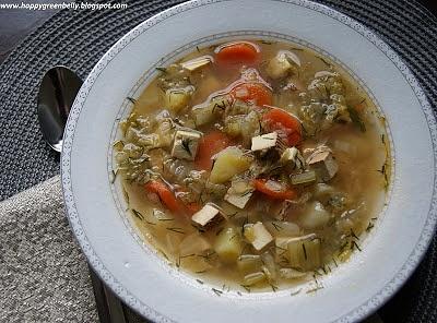 Zupa wiosenna z wędzonym tofu