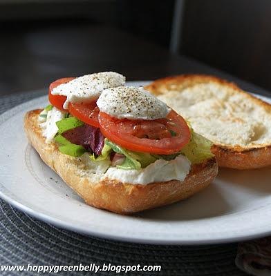 Ciabatta z serem mozzarella i sosem wasabi