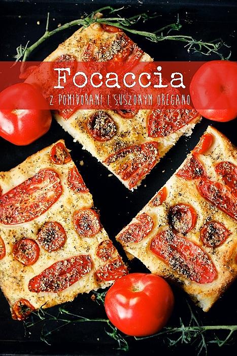 Focaccia z pomidorami i oregano