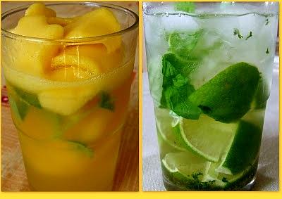 Mojito i sorbet brzoskwiniowy na upały