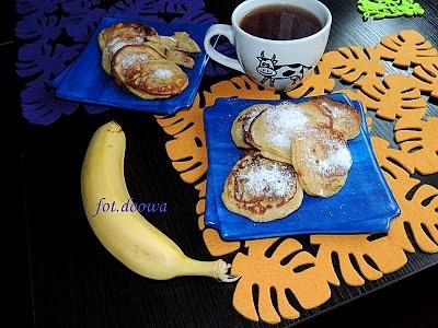 Placuszki bananowe z bananami