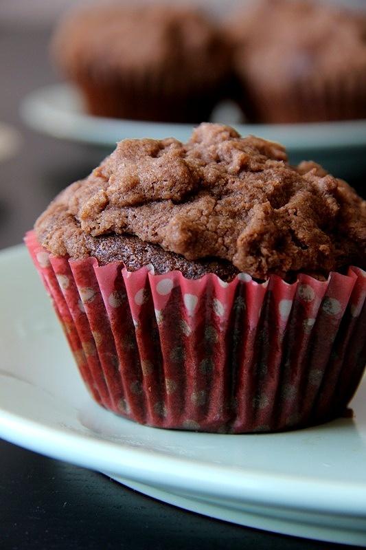 Czekoladowe muffinki z czekoladową kruszonką