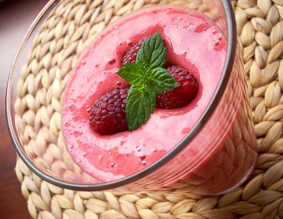 Koktajl banan malin pomarańcza