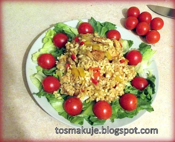 Risotto z kurczakiem w gyrosie i warzywami