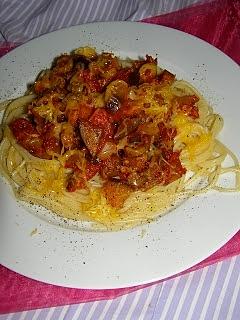 Spaghetti z bakłażanem