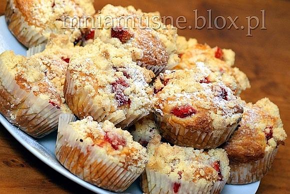 Muffinki truskawkowe z kruszonką