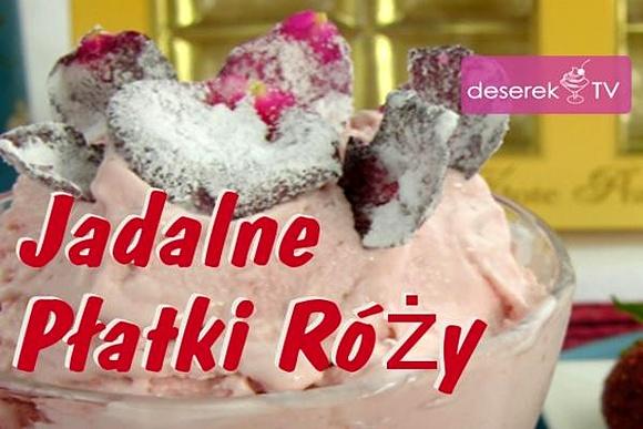 Jadalne płatki róż do ozdób na torty i lody