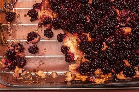Tarta z jeżynami i budyniem waniliowym
