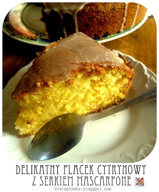 Delikatny placek cytrynowy z mascarpone