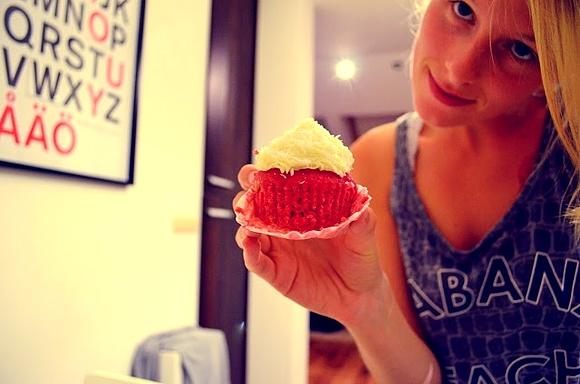 Różane muffiny od przyjaciółki