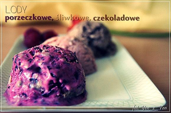 Lody śliwkowe z przyprawami i mlekiem skondensowanym