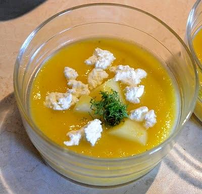 Zupa krem cebulowa z twarogiem i koperkiem