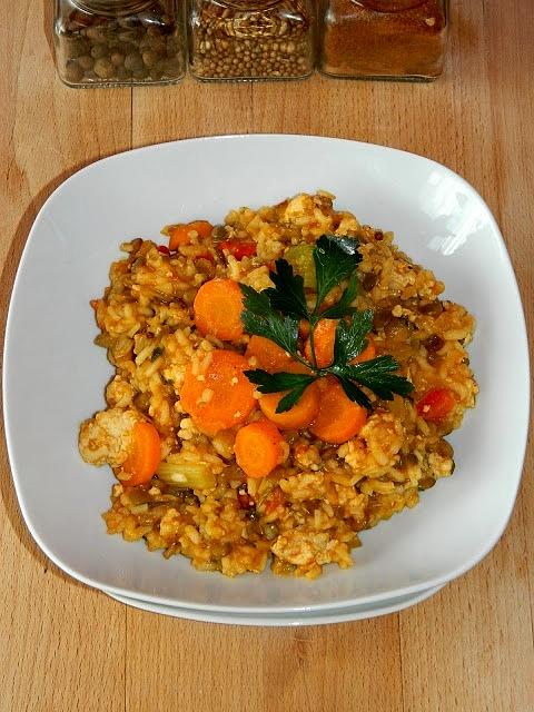 Indyjskie biryani z soczewicą
