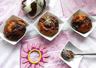 Muffiny z kremem czekoladowym