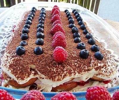 Tiramisu z malinami