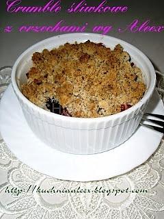 Crumble śliwkowe z orzechową kruszonką wg Aleex