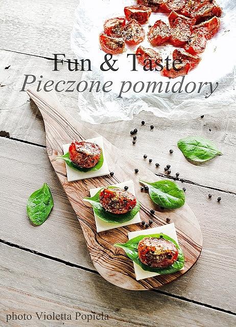 Pieczone pomidory z ziołami, zdrowy dodatek do kanapek