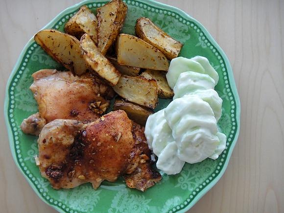 Pieczone udka z kurczaka na ostro