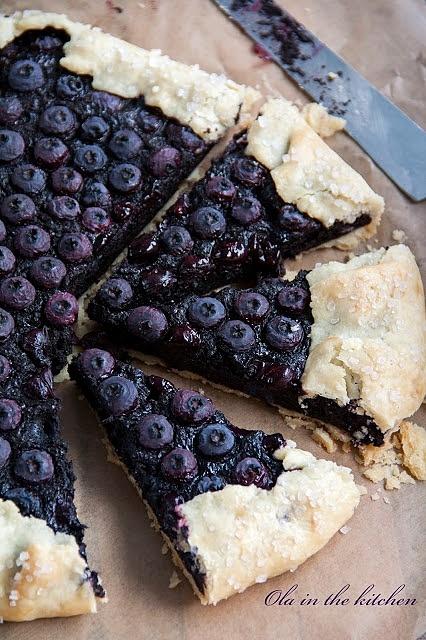 Galette z borówkami i kakao