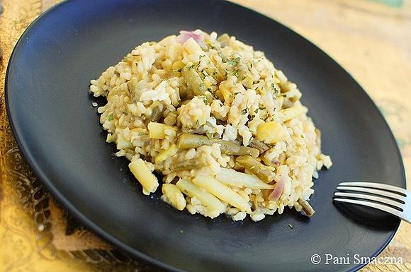 Risotto z fasolką szparagową i bobem