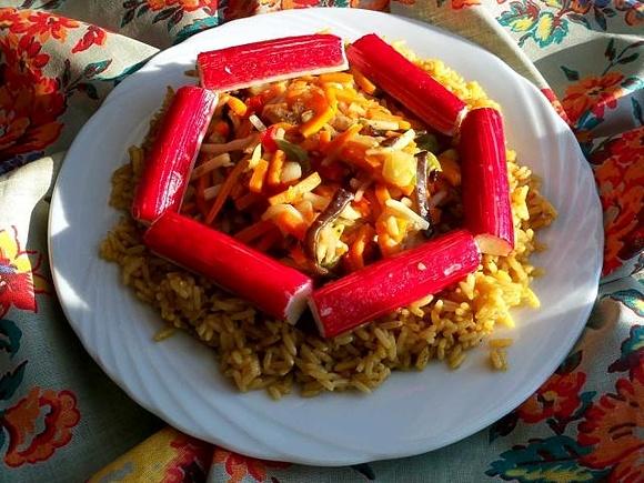 Surimi z chińszczyzną i orientalnym ryżem