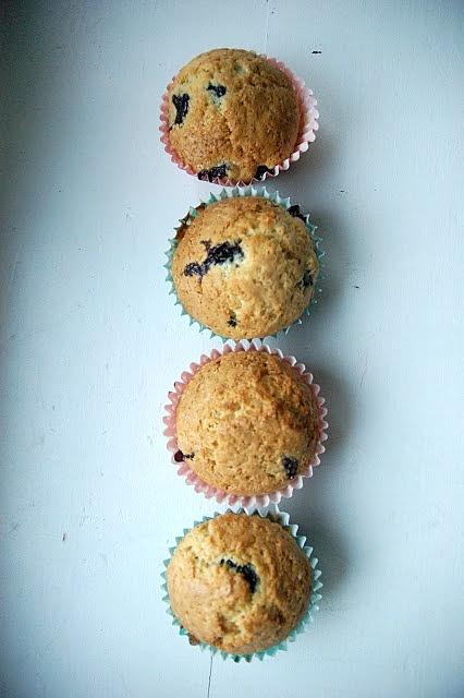 Kokosowe muffiny z borówkami