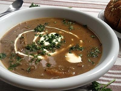 Zupa z suszonych grzybów
