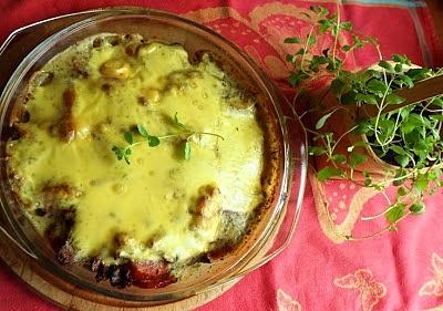 Zapiekanka chłopska ze szpinakiem