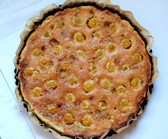 Tarta z mirabelkami na migdałowym frangipane
